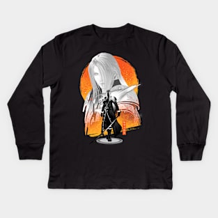 Silver-Haired SOLDIER v1 Kids Long Sleeve T-Shirt